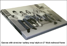your photo or image printed on to canvas